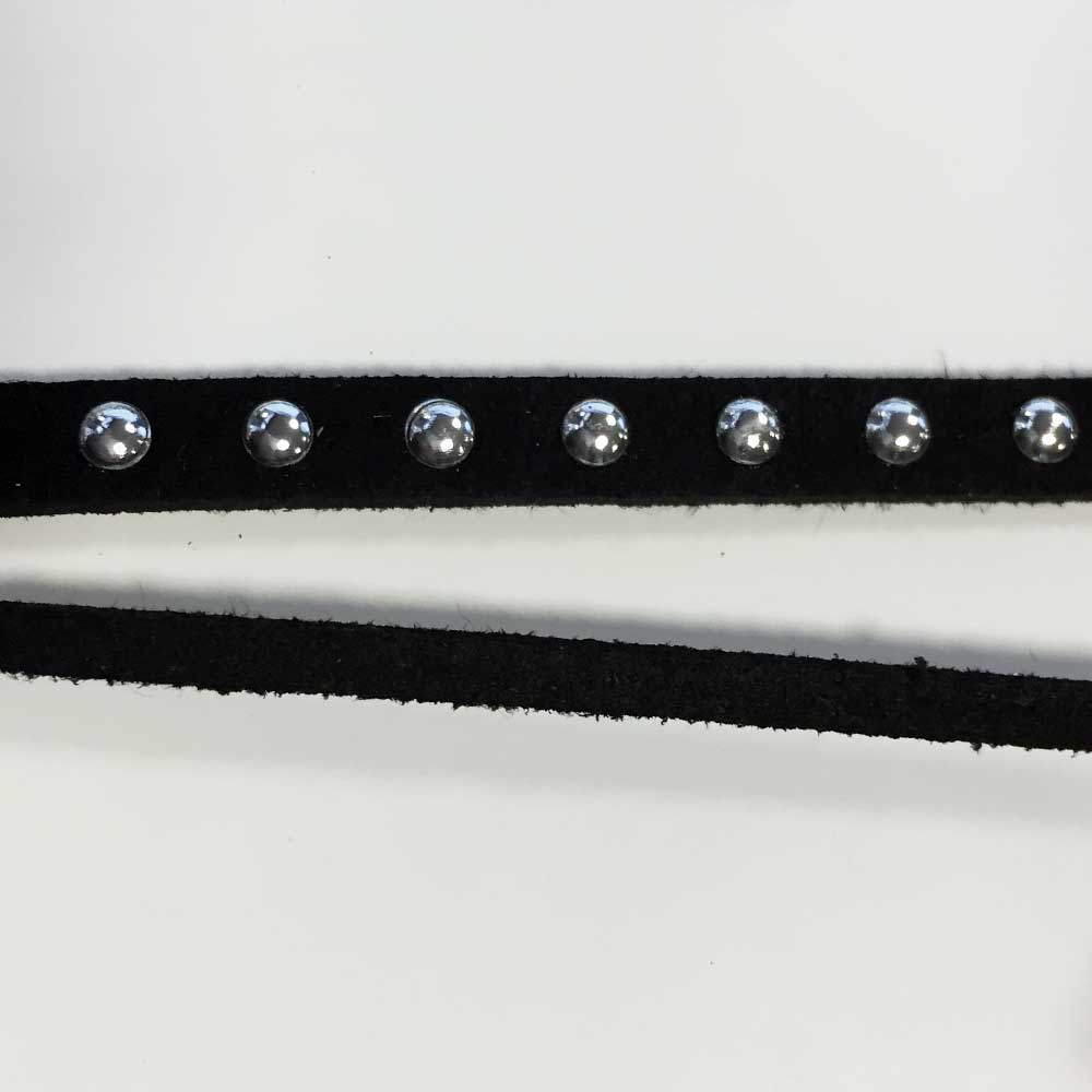 Zac's Alter Ego - Double suede with beads Halsband - Schwarz